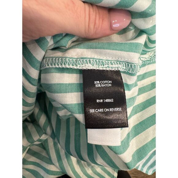 💚🤍 NWT Torrid Drop Shoulder Button-Down Shirt • Size 14/16 • Relaxed Fit ✨ - Picture 7 of 8